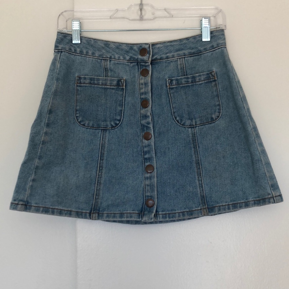 Denim mini skirt